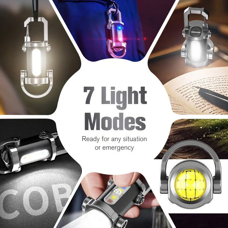 Portable Rechargeable Keychain Flashlight ~ Powerful dual-beam brightness in your pocket.