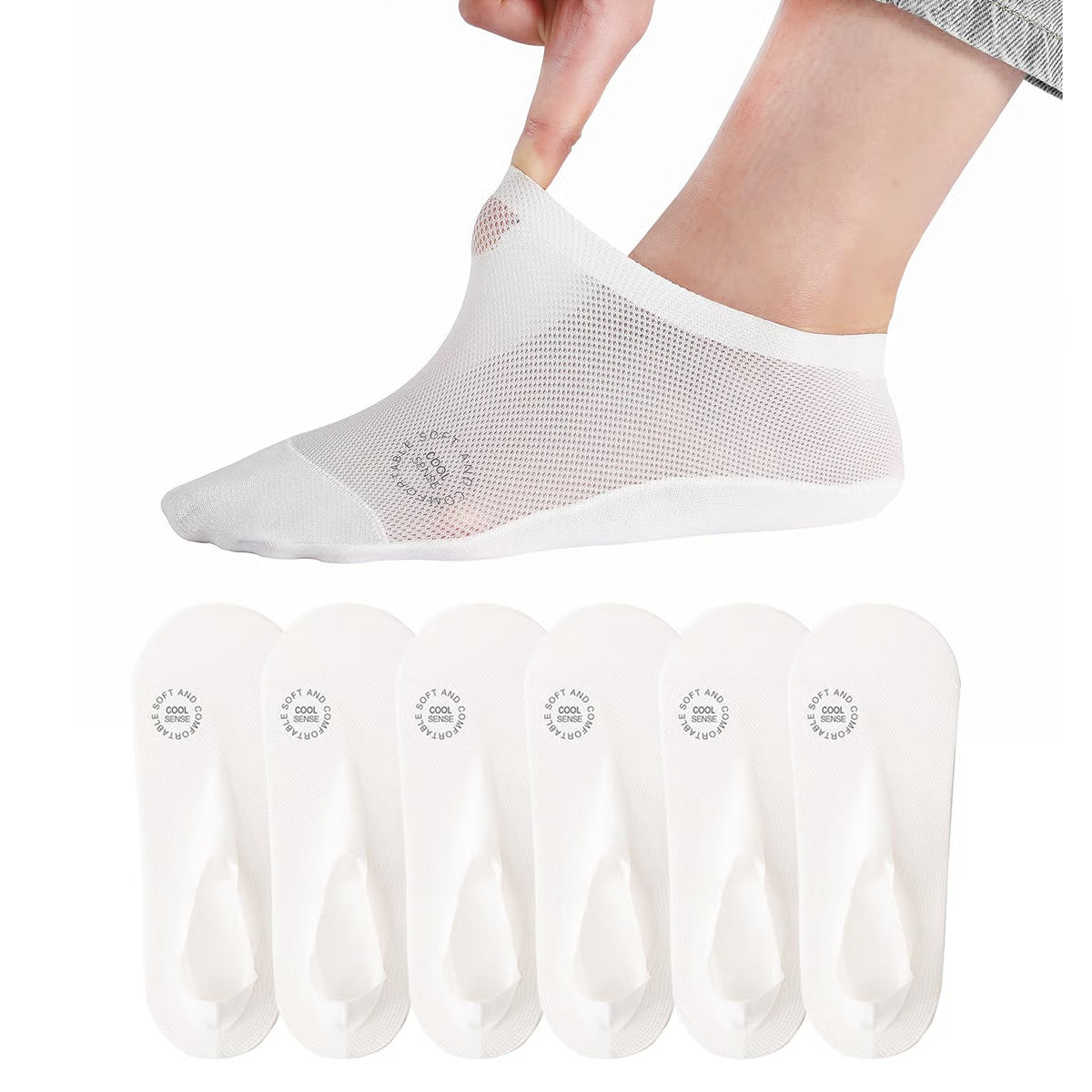 Ultra Thin No Show Cotton Socks ~ Barefoot comfort that stays hidden all day.