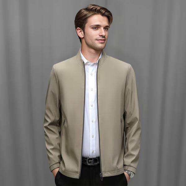 Men's Standing Collar Zipper Jacket ~ Outdress everyone without even trying.