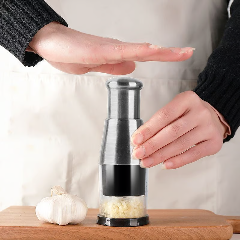 Press Vegetable Chopper ~ Chop garlic, chili & more in seconds