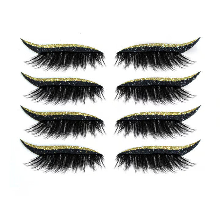 Reusable Eyeliner And Eyelash Stickers ~ Salon glam in 10 seconds, no glue needed