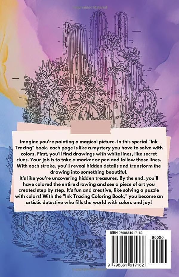 Ink Tracing Color Book ~ Keeps hands busy while the world burns.