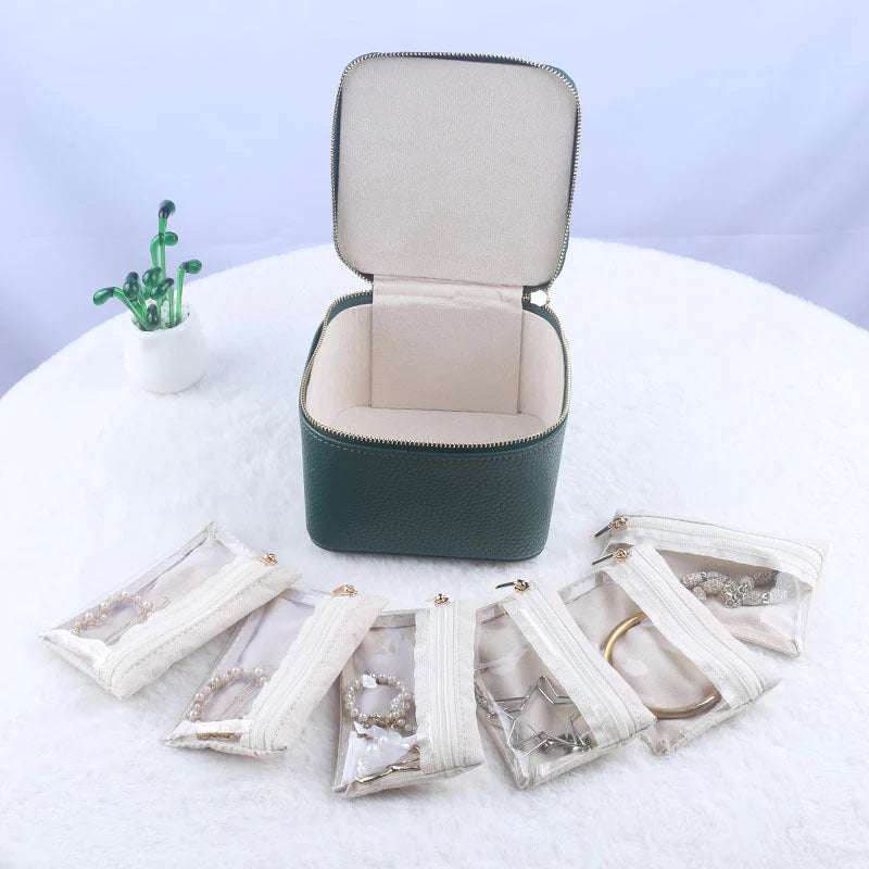 Jewelry Box with Small Pouches ~ Discreet, secure storage for your favorite pieces.