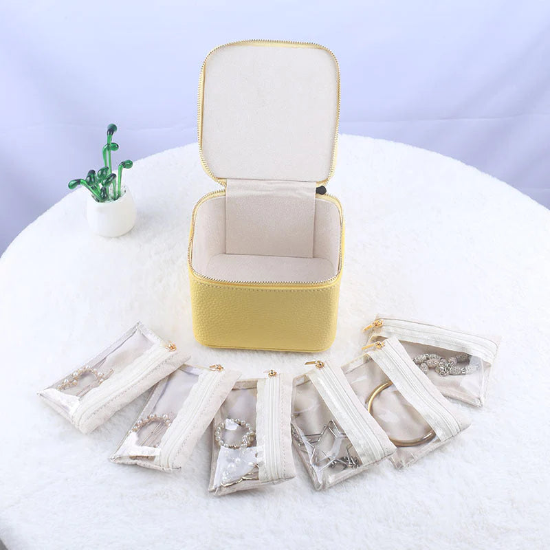 Jewelry Box with Small Pouches ~ Discreet, secure storage for your favorite pieces.