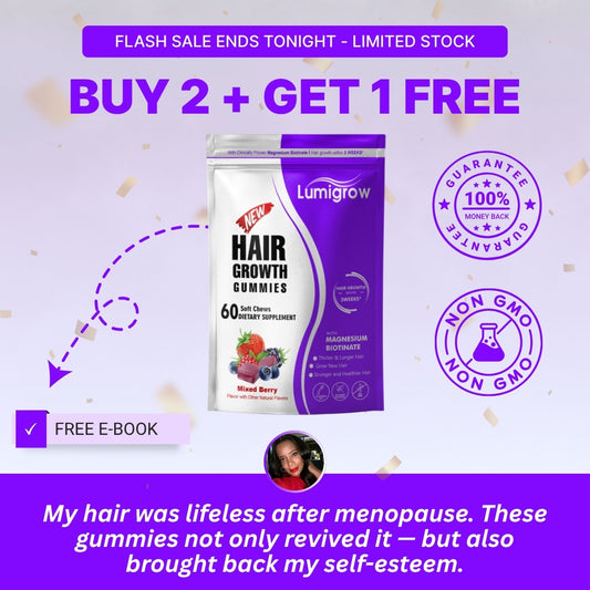 Lumigrow Hair Growth Gummies ~ Clinically proven formula for real results.