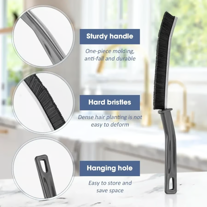 Hard-Bristled Crevice Cleaning Brush ~ Deep-clean corners and tight spaces with ease