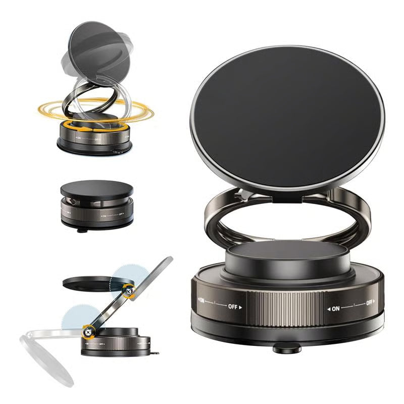 360° Adjustable Vacuum Magnetic Phone Holder ~ Rock-solid grip and perfect viewing from any angle.