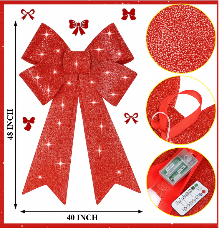 Lit Christmas Bow ~ Too bright, too bold, too beautiful to ignore.