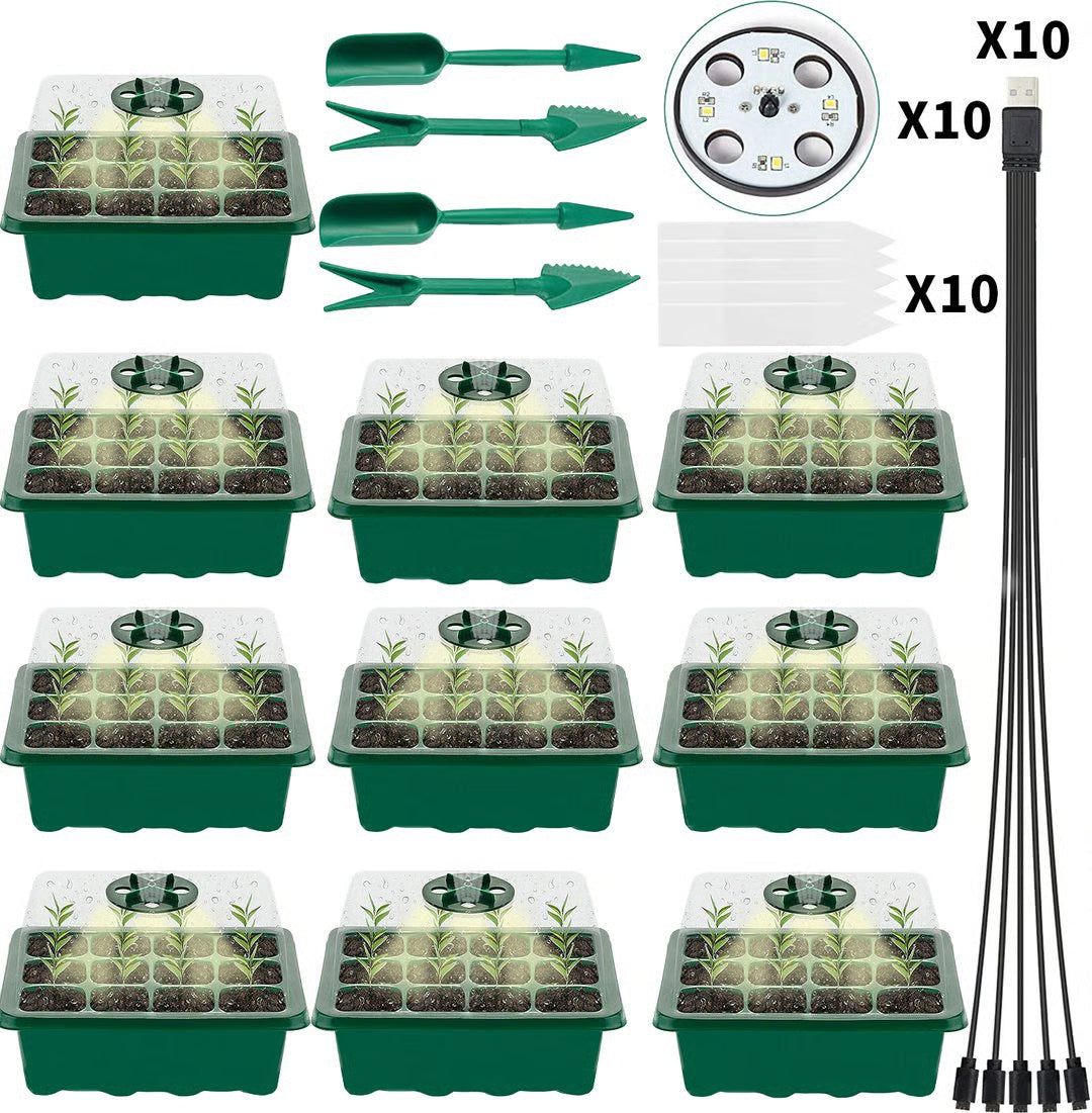 Adjustable Humidity Seed Starter Trays ~ Grow herbs and veggies with ease.