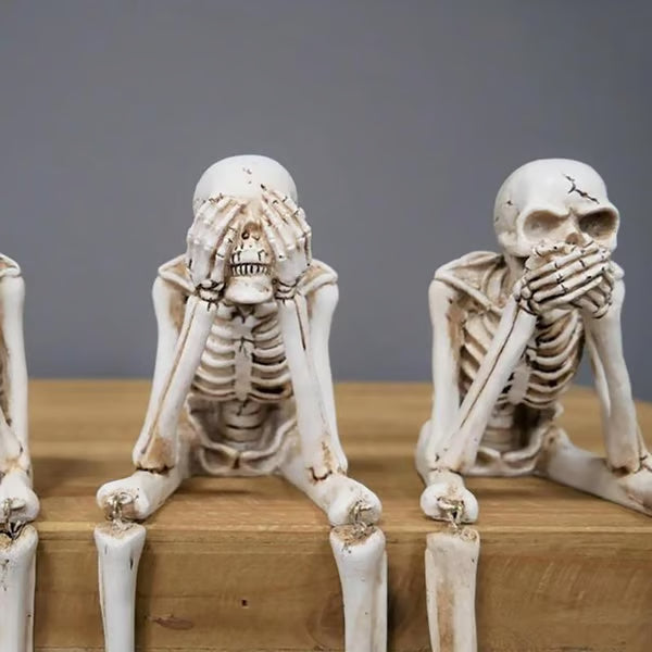 Three Wise Skeletons ~ Darkest conversation piece in the room.