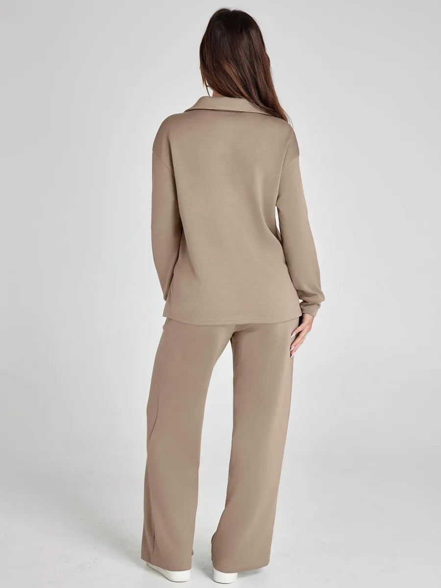 Casual Long Sleeve Sweatsuit 2-piece Sets ~ Soft, breathable, and wrinkle-free all day long.