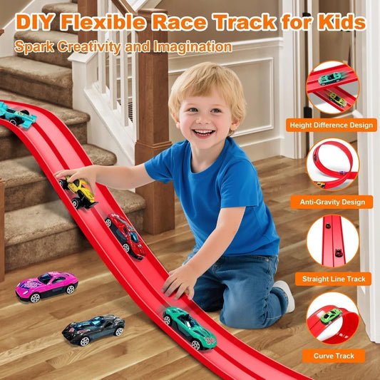 DIY Flexible Racing Track Toy ~ Build, race, and reimagine endless track adventures.