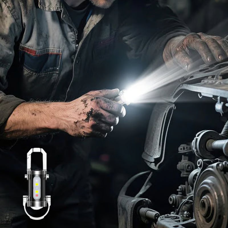 Portable Rechargeable Keychain Flashlight ~ Powerful dual-beam brightness in your pocket.