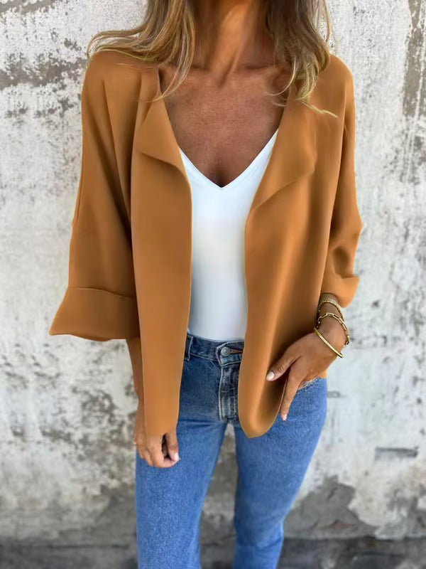 Casual Faux Suede Cardigan ~ Chic layering piece for every season.