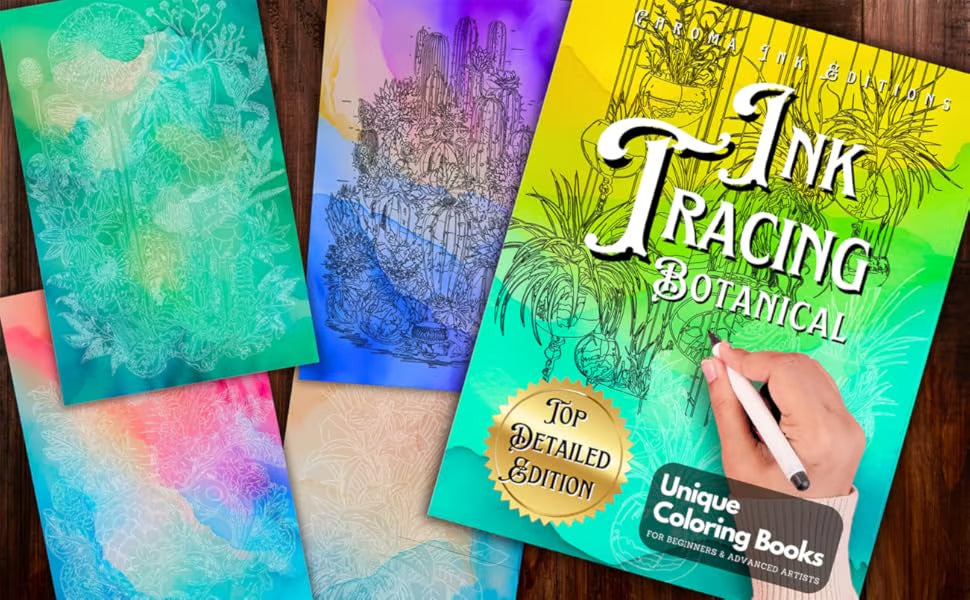 Ink Tracing Color Book ~ Keeps hands busy while the world burns.