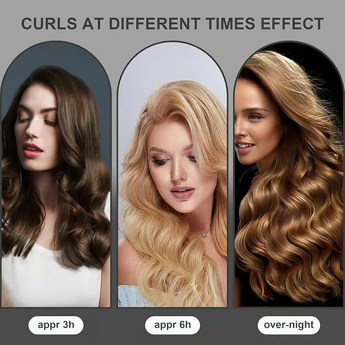 Satin Heatless Curling Set (3 Curlers) ~ Wake up with salon-worthy curls overnight.