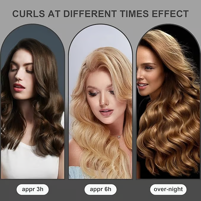 Satin Heatless Curling Set ~ Wake up to soft, damage-free curls overnight.