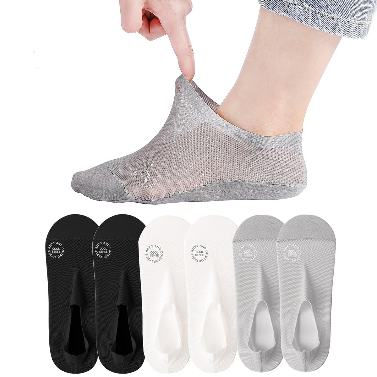 Ultra Thin No Show Cotton Socks ~ Barefoot comfort that stays hidden all day.