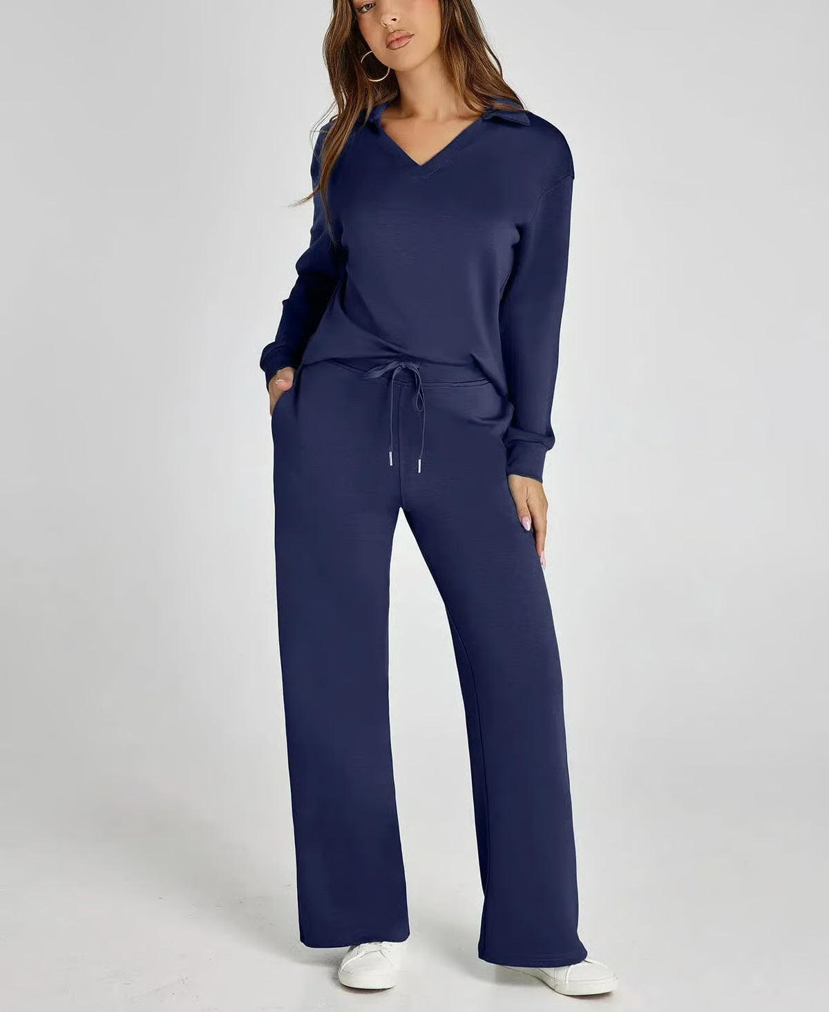 Casual Long Sleeve Sweatsuit 2-piece Sets ~ Soft, breathable, and wrinkle-free all day long.