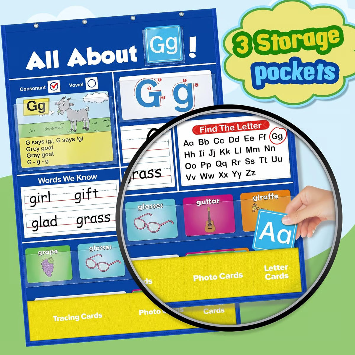 Alphabet Learning Pocket Chart ~ Outread, Outspell, Outshine the Class.