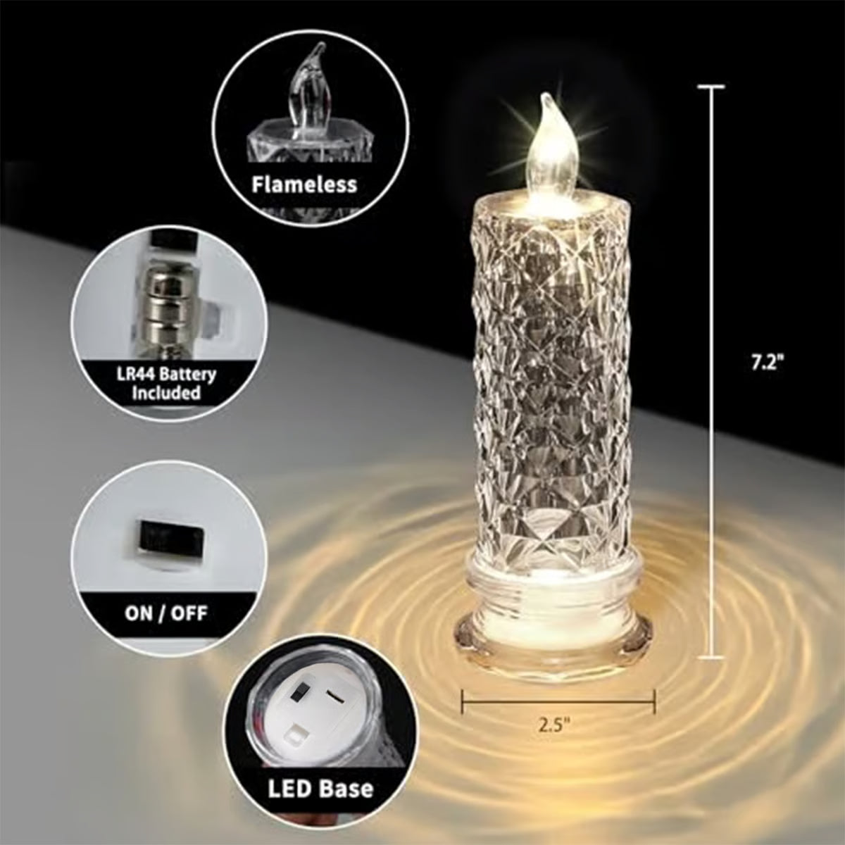 LED Crystal Candle Lights ~ Luxury ambience without the wax or mess.