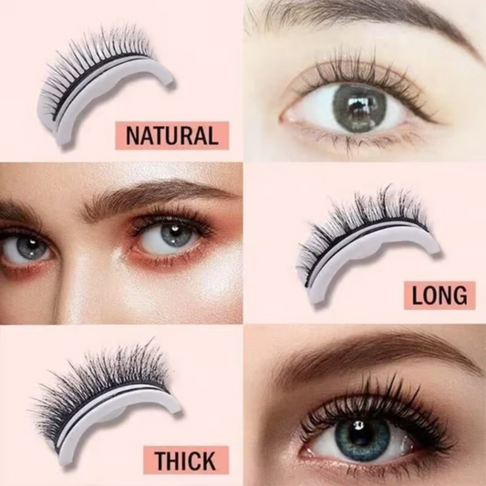 Reusable Self Adhesive Eyelashes (3 Pack) ~ Instant lash lift without glue or mess