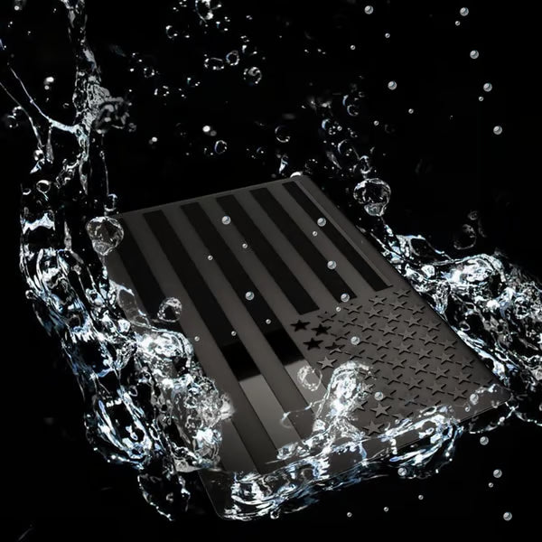 3D All-Black American Flag Emblem Decal ~ Strength and legacy in every mile.