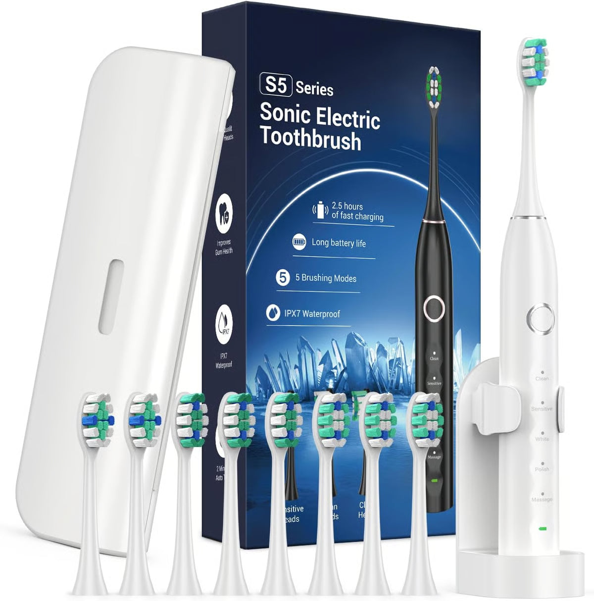 Sonic Electric Toothbrush ~ Dentist-level clean and whiter teeth in 2 minutes.