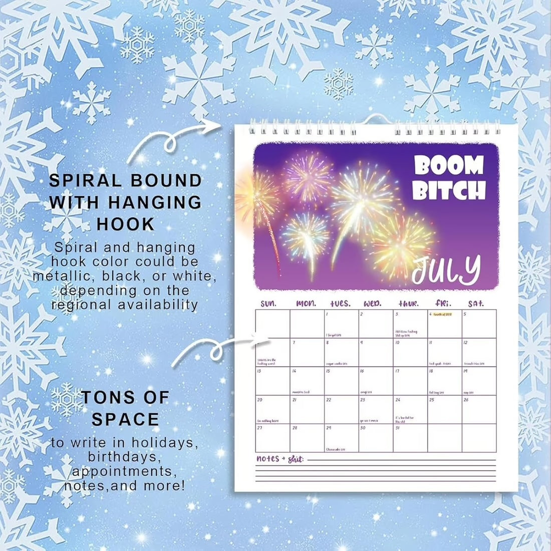 Here We F*ing Go Again ~ Your 2025 calendar with attitude