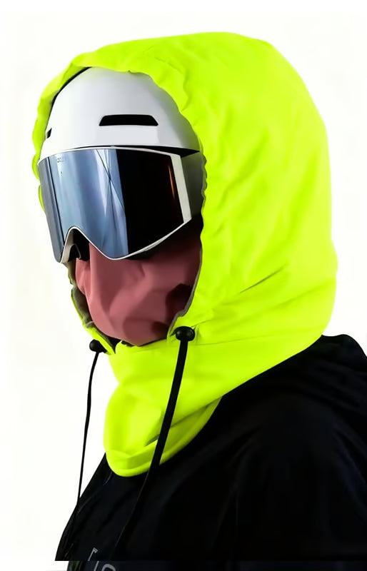 Waterproof Fleece-Lined Hood ~ Full-face protection for cold, wind, and rain.