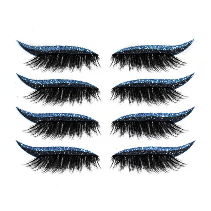 Reusable Eyeliner And Eyelash Stickers ~ Salon glam in 10 seconds, no glue needed