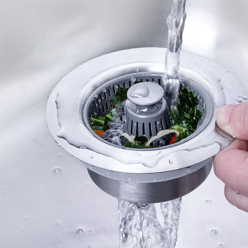 3-in-1 Stainless Steel Sink Drain Strainer ~ Prevent Clogs, Stop Odors & Keep Water Flowing Smoothly-