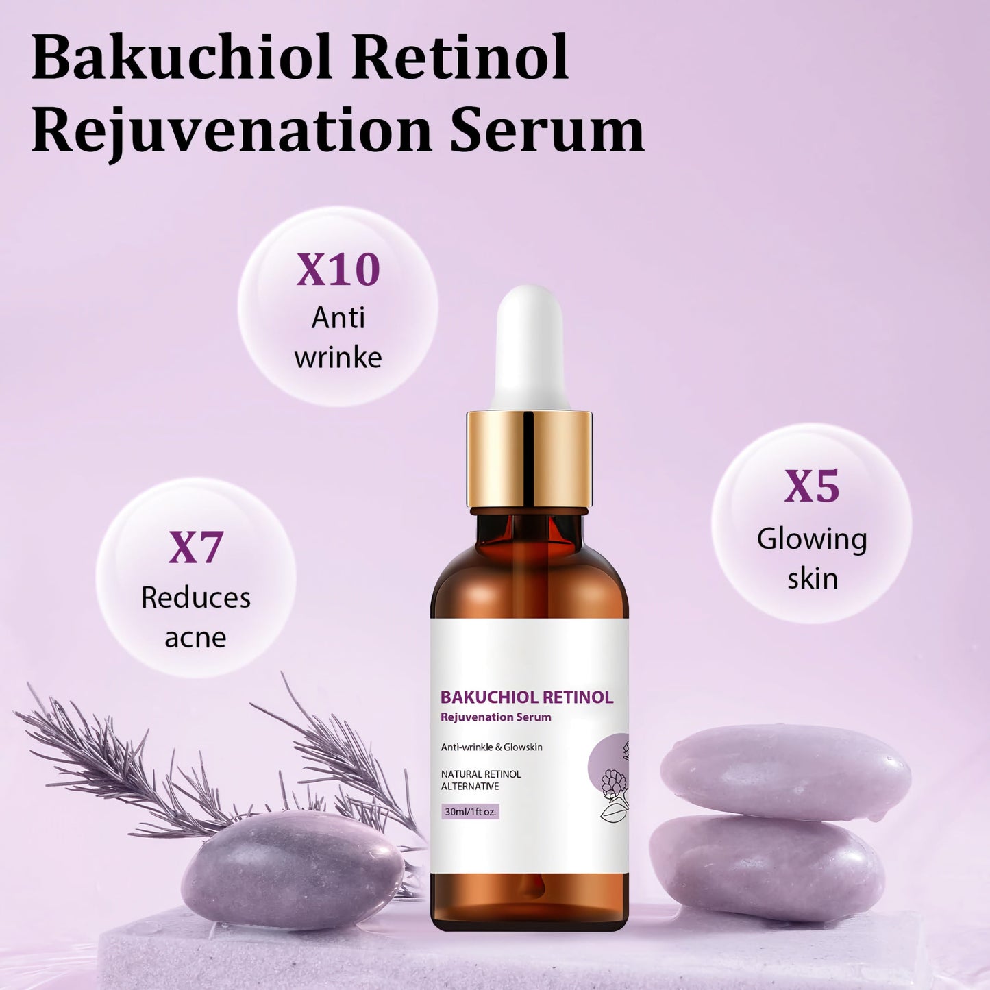 Bakuchiol Retinol Serum ~ Gentle anti-aging with visible results in weeks