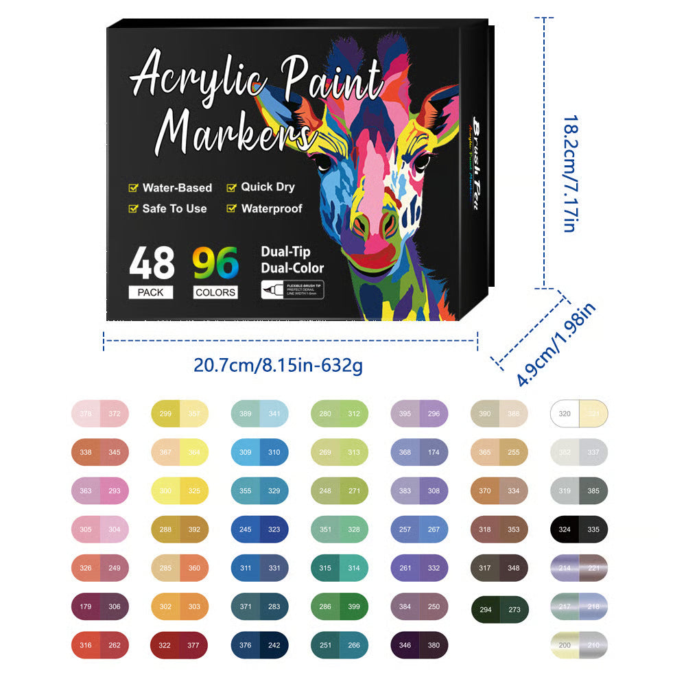 Dual Tip Acrylic Paint Pen Marker ~ Screen-free creativity on any surface.