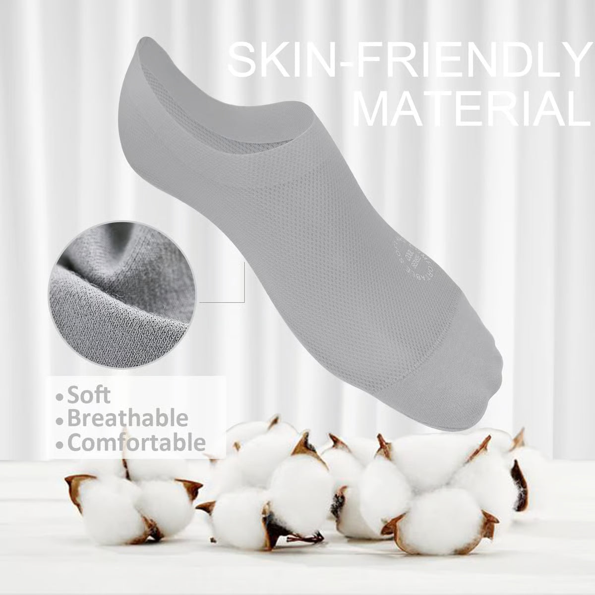 Ultra Thin No Show Cotton Socks ~ Barefoot comfort that stays hidden all day.