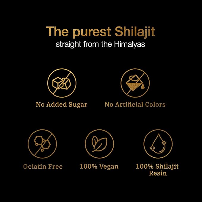 Pure Himalayan Shilajit Gummies ~ Natural Energy & Stamina in Every Bite~