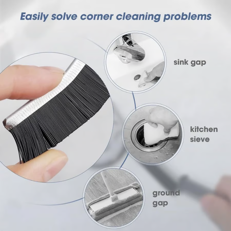 Hard-Bristled Crevice Cleaning Brush ~ Deep-clean corners and tight spaces with ease