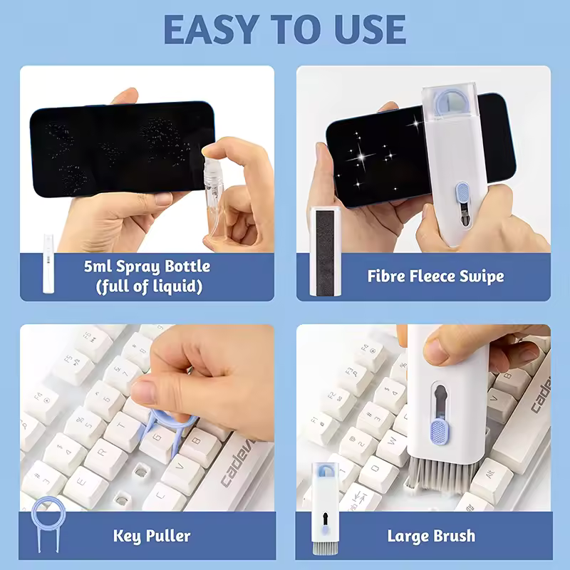 7-in-1 Keyboard Cleaning Kit ~ Keep Your Devices Spotless & Performing Like New.