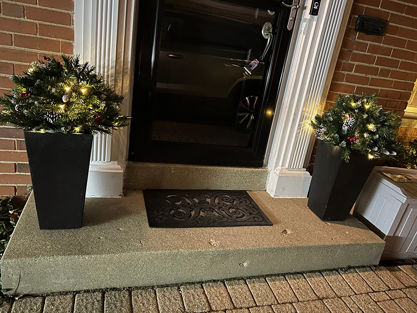 Mini Artificial Christmas Tree ~ Weatherproof sparkle for entryways and patios.