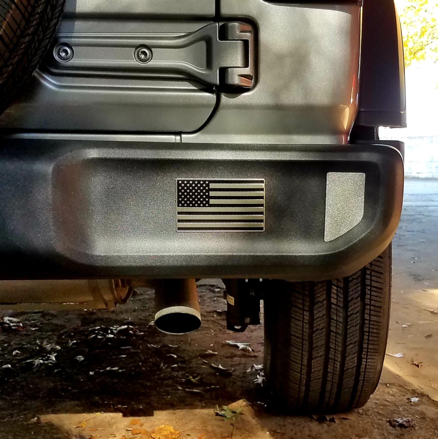 3D All-Black American Flag Emblem Decal ~ Strength and legacy in every mile.