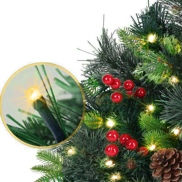 Mini Artificial Christmas Tree ~ Weatherproof sparkle for entryways and patios.