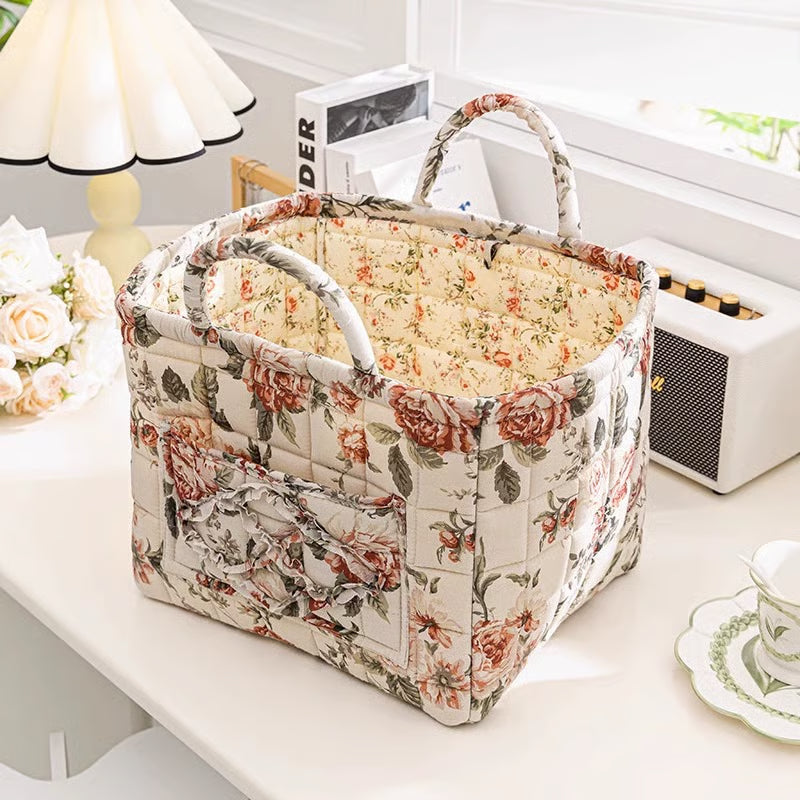 Quilted Fabric Totes ~ Because some things can’t go in drawers.