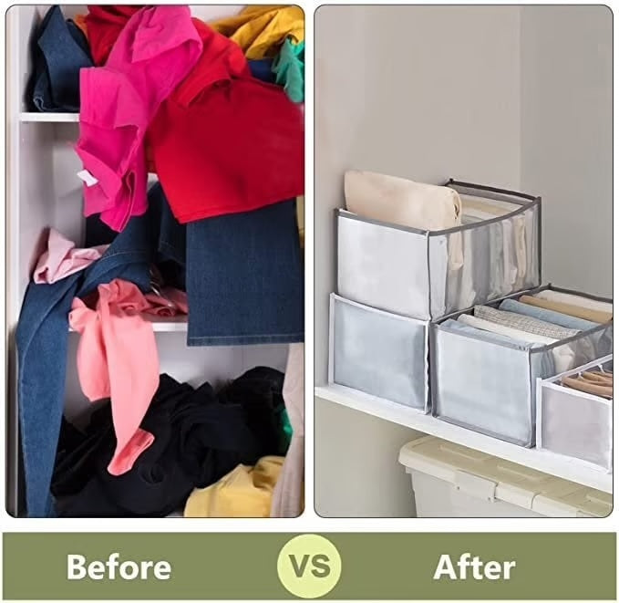 Wardrobe Clothes Organizer ~ Tidy up your space and find what you need in seconds.