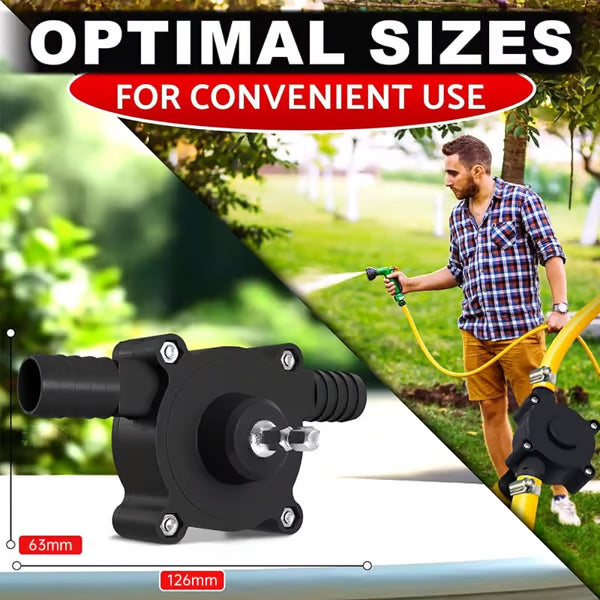 Portable Electric Drill Pump ~ Clear tanks, pools, and puddles in minutes.