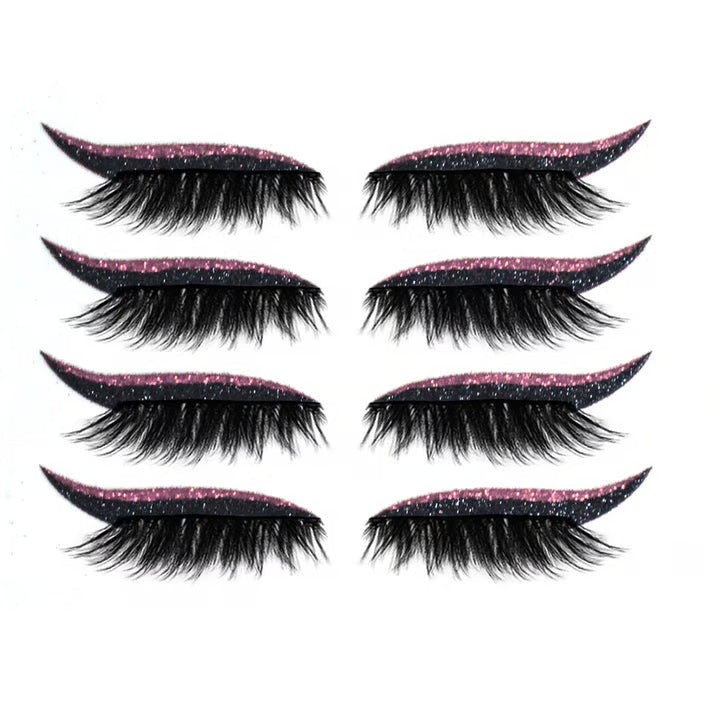 Reusable Eyeliner And Eyelash Stickers ~ Salon glam in 10 seconds, no glue needed