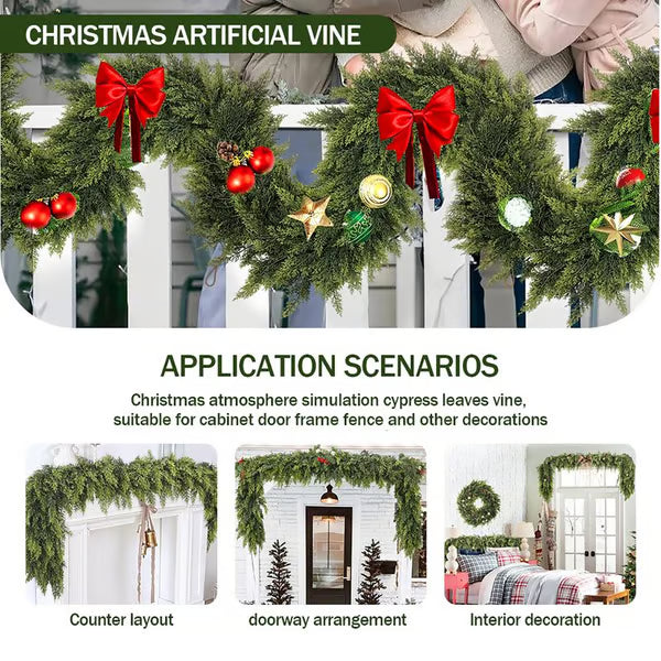 Artificial Cypress Leaf Vine Wreath ~ Bend, shape & style for any season or space.