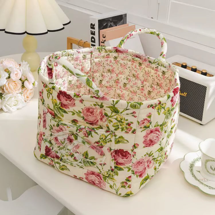 Quilted Fabric Totes ~ Because some things can’t go in drawers.