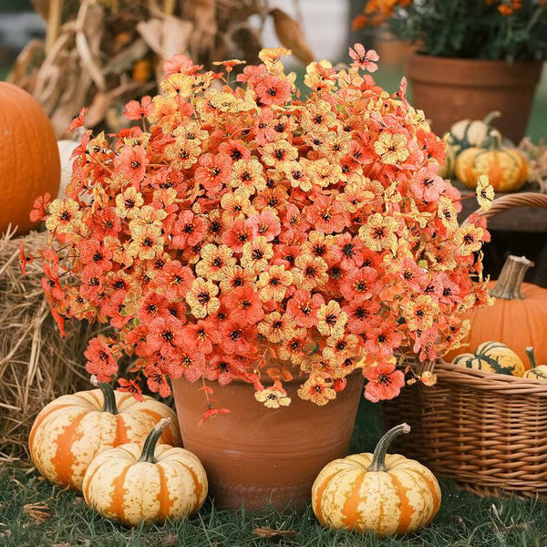 Artificial Fall Decor Flowers ~ Brighten any space with lasting autumn color.
