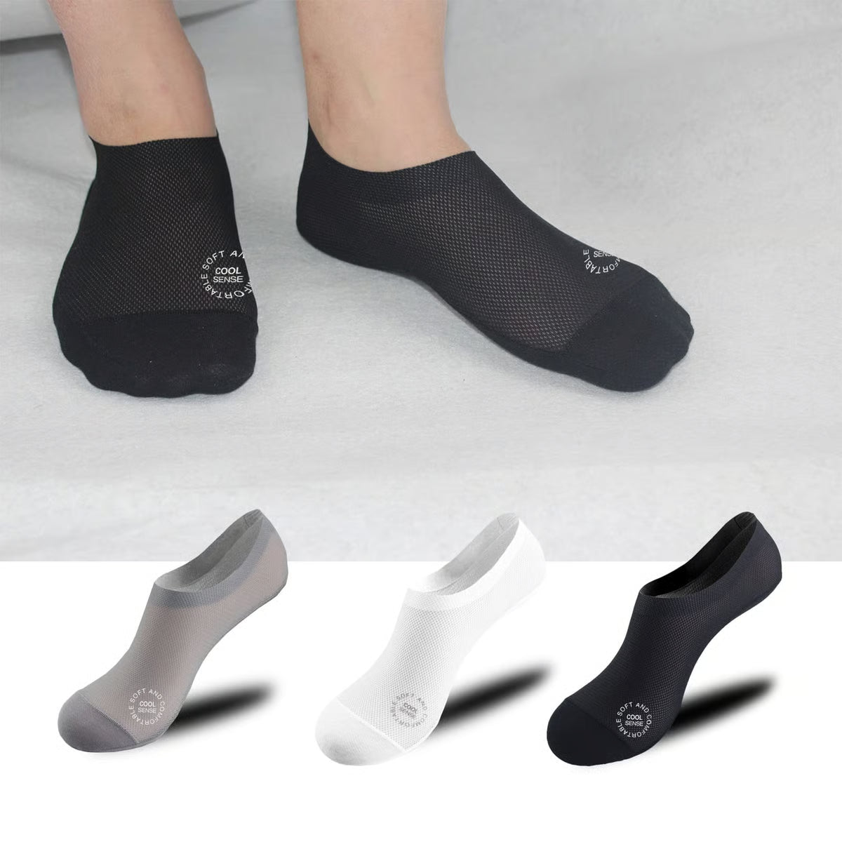 Ultra Thin No Show Cotton Socks ~ Barefoot comfort that stays hidden all day.