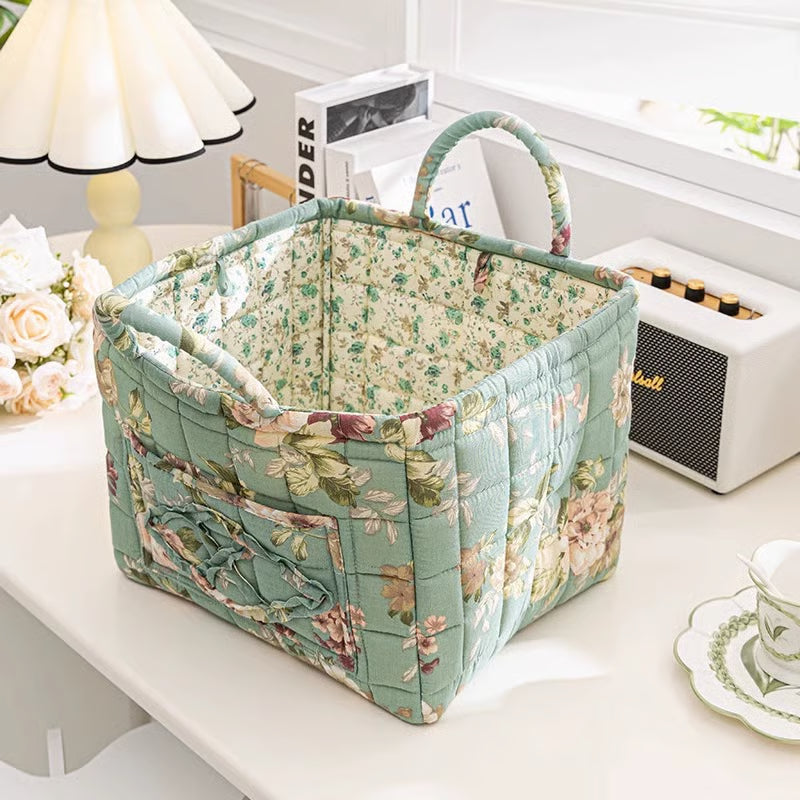 Quilted Fabric Totes ~ Because some things can’t go in drawers.